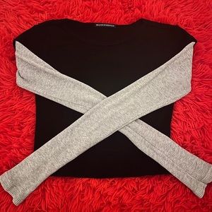 brandy melville double layer crop shirt